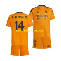 Nogometni Dres Real Madrid Tchouameni 14 Dječji Gostujući 2024-2025 Kratkih Rukava