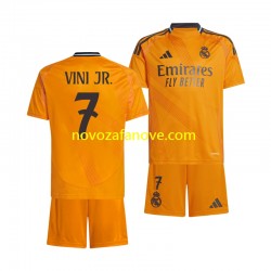 Nogometni Dres Real Madrid VINI JR 7 Dječji Gostujući 2024-2025 Kratkih Rukava