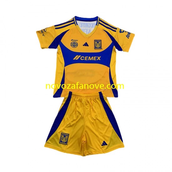Nogometni Dres Tigres UANL Dječji Domaći 2024-2025 Kratkih Rukava