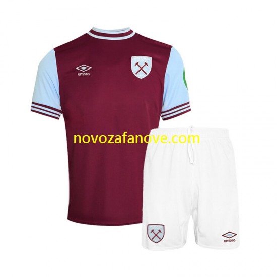Nogometni Dres West Ham United Dječji Domaći 2024-2025 Kratkih Rukava