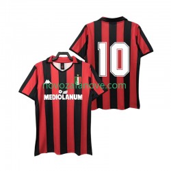 Nogometni Dres AC Milan 10 1988 1989 Retro Muški Domaći Kratkih Rukava