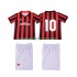 Nogometni Dres AC Milan 10 1990 1991 Retro Dječji Domaći Kratkih Rukava