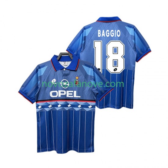 Nogometni Dres AC Milan BAGGIO 18 1995 1996 Retro Muški Gostujući Kratkih Rukava