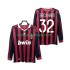 Nogometni Dres AC Milan BECKHAM 32 2009 Retro Muški Domaći 2010 Dugim Rukavima