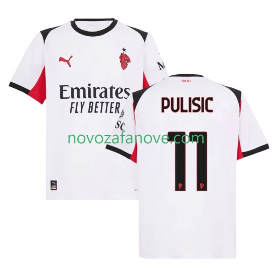 Nogometni Dres AC Milan Christian Pulisic 11 Muški Gostujući 2025-2026 Kratkih Rukava