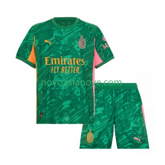 Nogometni Dres AC Milan Golmanski Dječji Gostujući 2025-2026 Kratkih Rukava