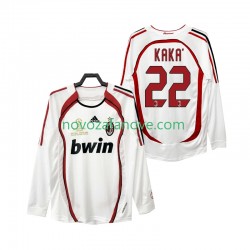Nogometni Dres AC Milan KAKA 22 2007 Retro Muški Gostujući 2006 Dugim Rukavima