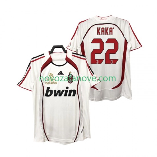 Nogometni Dres AC Milan KAKA 22 2007 Retro Muški Gostujući 2006 Kratkih Rukava