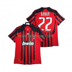 Nogometni Dres AC Milan KAKA 22 2007 Retro Muški Domaći 2008 Kratkih Rukava