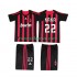 Nogometni Dres AC Milan KAKA 22 2009 Retro Dječji Domaći 2008 Kratkih Rukava