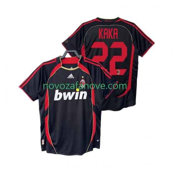 Nogometni Dres AC Milan KAKA 22 2007 Retro Muški Treći 2006 Kratkih Rukava