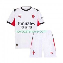 Nogometni Dres AC Milan Dječji Gostujući 2025-2026 Kratkih Rukava