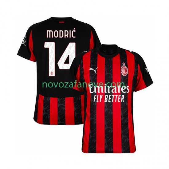 Nogometni Dres AC Milan Modrić Luca 14 Muški Domaći 2025-2026 Kratkih Rukava
