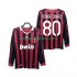 Nogometni Dres AC Milan RONALDINHO 80 2009 Retro Muški Domaći 2010 Dugim Rukavima