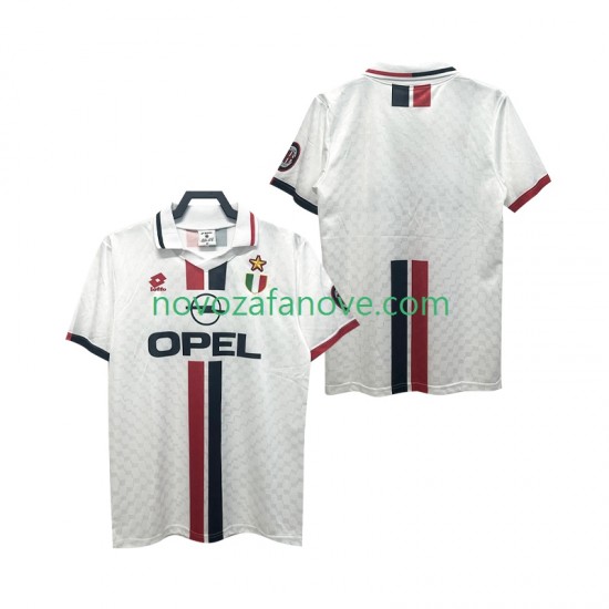 Nogometni Dres AC Milan 1996 1997 Retro Muški Gostujući Kratkih Rukava
