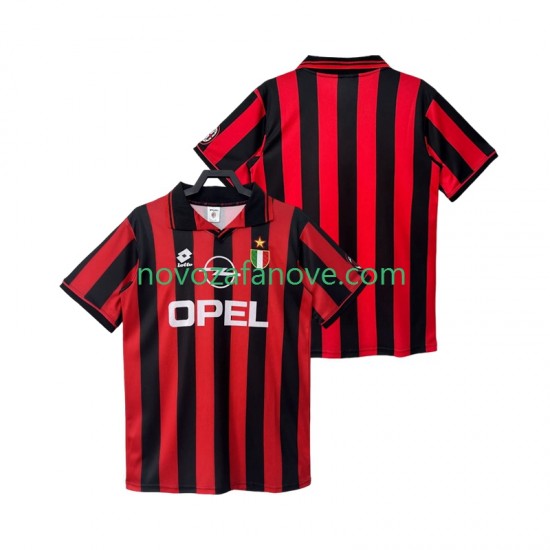 Nogometni Dres AC Milan 1996 1997 Retro Muški Domaći Kratkih Rukava