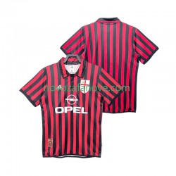 Nogometni Dres AC Milan 2000 Retro Muški Domaći 1999 Kratkih Rukava