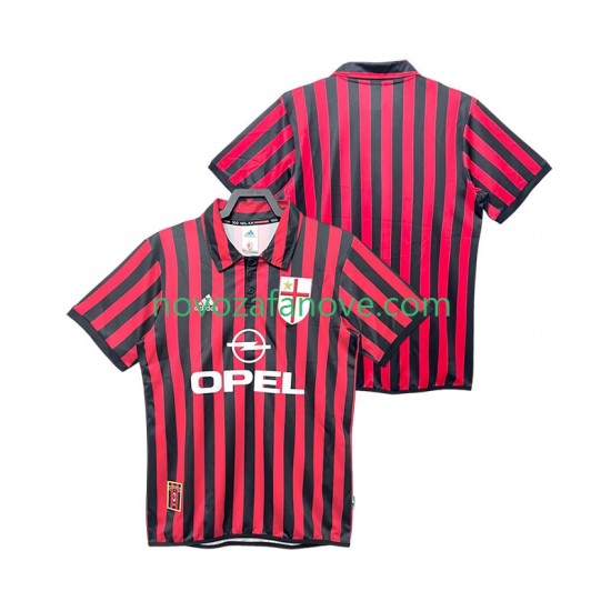 Nogometni Dres AC Milan 2000 Retro Muški Domaći 1999 Kratkih Rukava