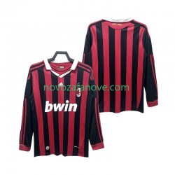 Nogometni Dres AC Milan 2009 Retro Muški Domaći 2010 Dugim Rukavima