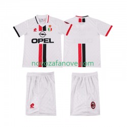 Nogometni Dres AC Milan 1996 1997 Retro Dječji Gostujući Kratkih Rukava