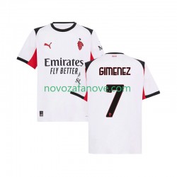 Nogometni Dres AC Milan Santiago Gimenez 7 Muški Gostujući 2025-2026 Kratkih Rukava