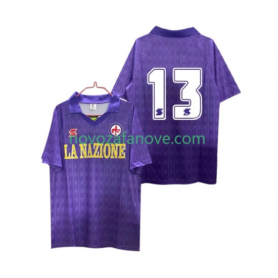 Nogometni Dres ACF Fiorentina 13 1989 1990 Retro Muški Domaći Kratkih Rukava