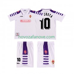 Nogometni Dres ACF Fiorentina RUI COSTA 10 Retro Dječji Gostujući 1998 1999 Kratkih Rukava