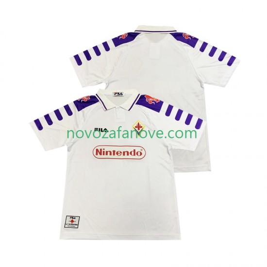 Nogometni Dres ACF Fiorentina Retro Muški Gostujući 1998 1999 Kratkih Rukava