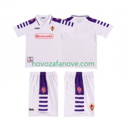 Nogometni Dres ACF Fiorentina Retro Dječji Gostujući 1998 1999 Kratkih Rukava