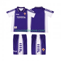 Nogometni Dres ACF Fiorentina 2000 Retro Dječji Domaći 1999 Kratkih Rukava