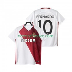 Nogometni Dres AS Monaco BERNARDO 10 2016 2017 Muški Domaći Kratkih Rukava