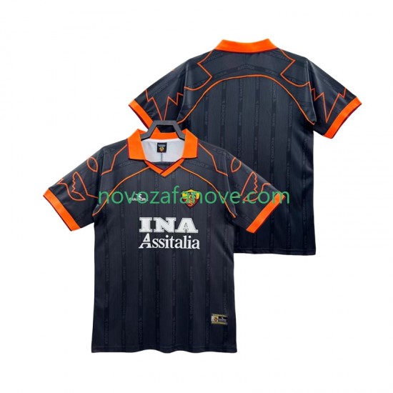 Nogometni Dres Roma Retro Muški Gostujući 1998 1999 Kratkih Rukava