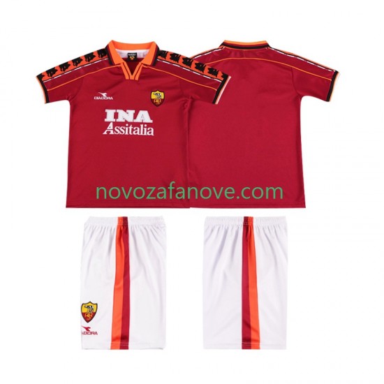 Nogometni Dres Roma Retro Dječji Domaći 1998 1999 Kratkih Rukava