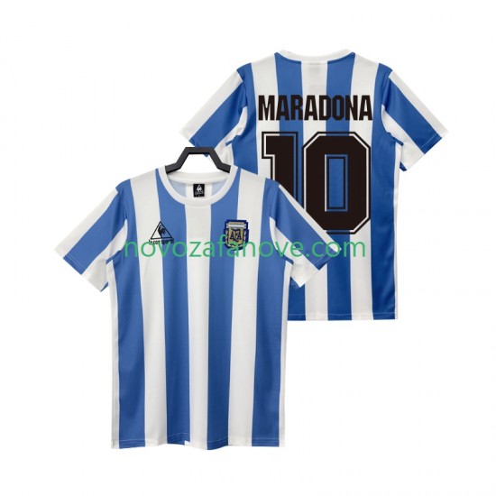 Nogometni Dres Argentina MARADONA 10 1986 Retro Muški Domaći Kratkih Rukava