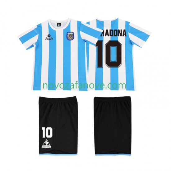 Nogometni Dres Argentina MARADONA 10 1986 Retro Dječji Domaći Kratkih Rukava