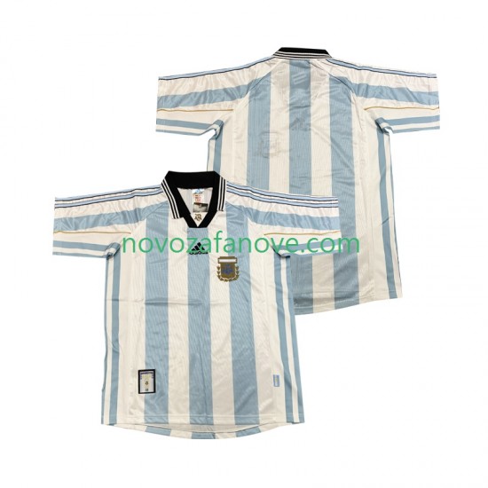 Nogometni Dres Argentina Retro Muški Domaći 1998 Kratkih Rukava