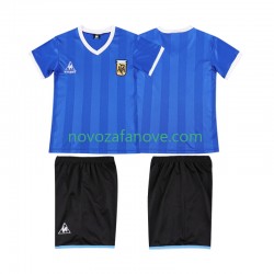 Nogometni Dres Argentina 1986 Retro Dječji Gostujući Kratkih Rukava