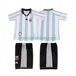 Nogometni Dres Argentina Retro Dječji Domaći 1998 Kratkih Rukava