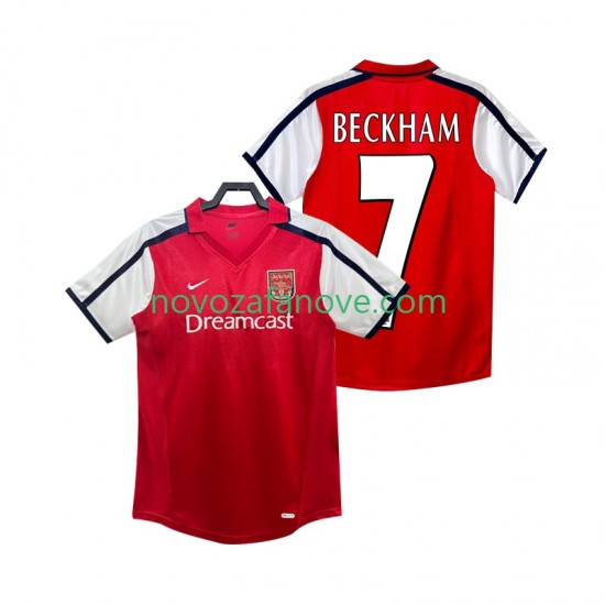 Nogometni Dres Arsenal BECKHAM 7 2001 Retro Muški Domaći 2002 Kratkih Rukava