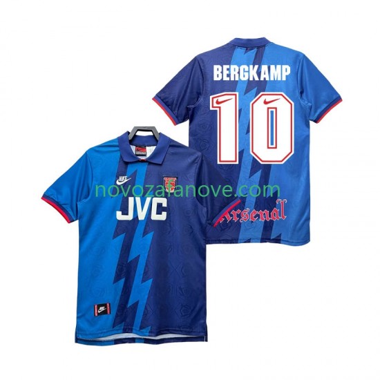 Nogometni Dres Arsenal BERGKAMP 10 1995 1996 Retro Muški Gostujući Kratkih Rukava
