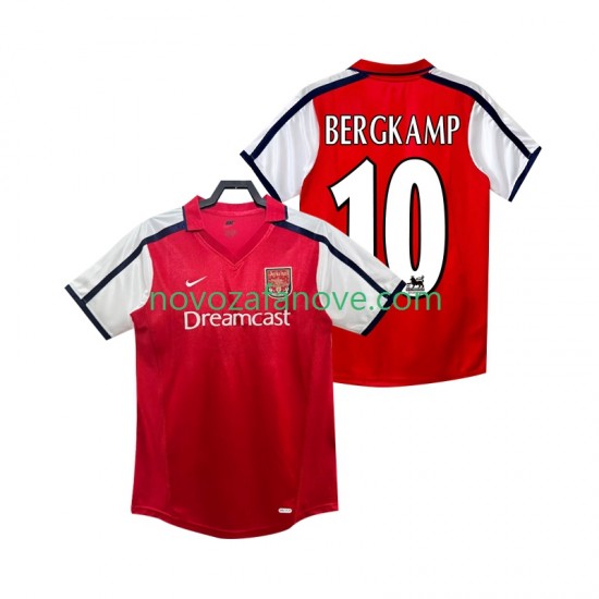 Nogometni Dres Arsenal BERGKAMP 10 2001 Retro Muški Domaći 2002 Kratkih Rukava