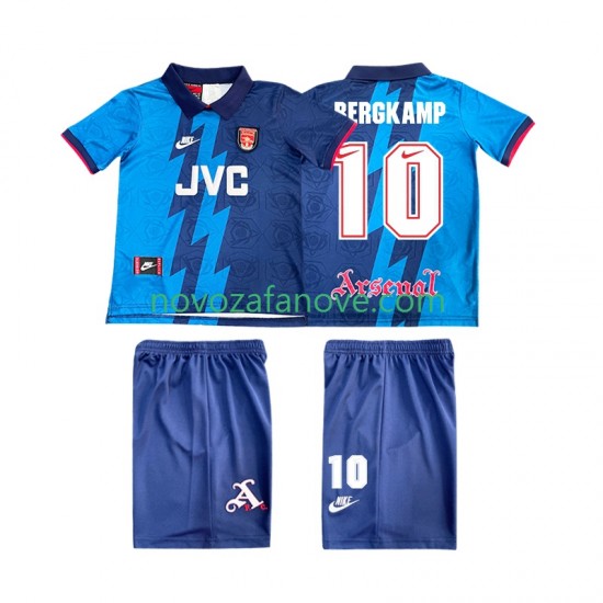 Nogometni Dres Arsenal BERGKAMP 10 1995 1996 Retro Dječji Gostujući Kratkih Rukava