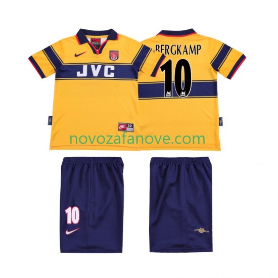 Nogometni Dres Arsenal BERGKAMP 10 1997 Retro Dječji Gostujući 1999 Kratkih Rukava