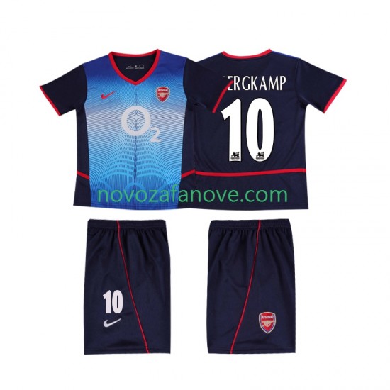 Nogometni Dres Arsenal BERGKAMP 10 Retro Dječji Gostujući 2004 2002 Kratkih Rukava
