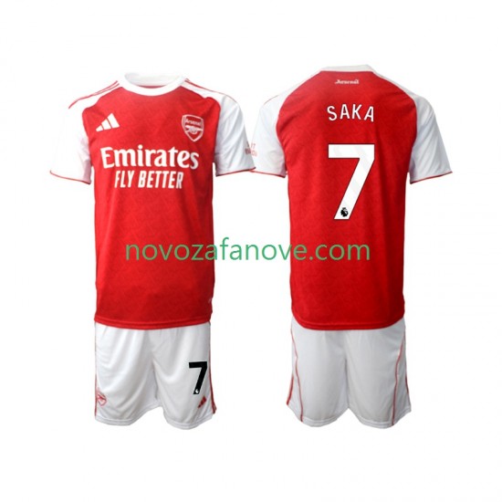 Nogometni Dres Arsenal Bukayo Saka 7 Dječji Domaći 2025-2026 Kratkih Rukava