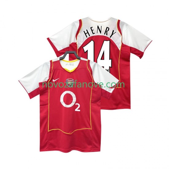 Nogometni Dres Arsenal Henry 14 2005 Retro Muški Domaći 2004 Kratkih Rukava