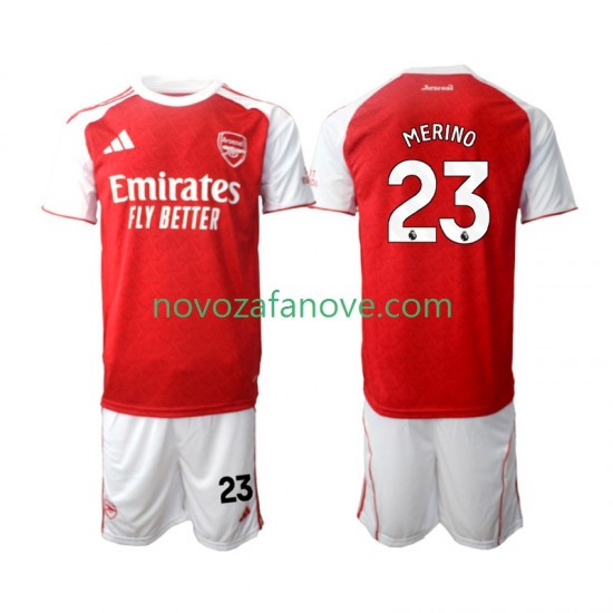 Nogometni Dres Arsenal Merino 23 Dječji Domaći 2025-2026 Kratkih Rukava