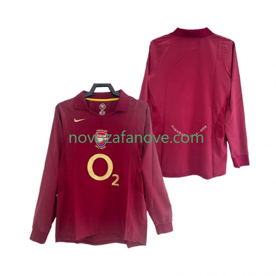 Nogometni Dres Arsenal 2005 Retro Muški Domaći 2006 Dugim Rukavima