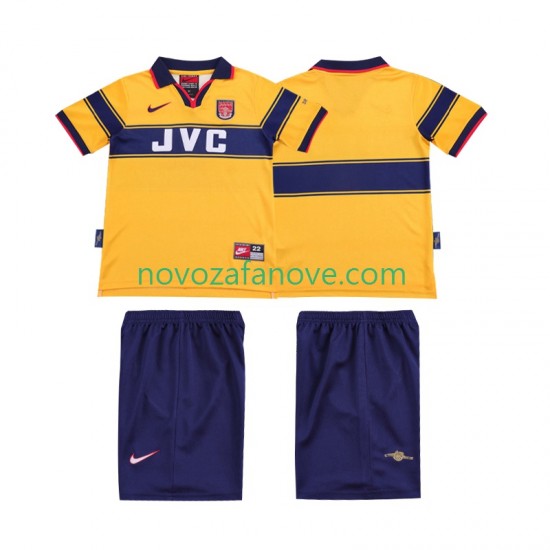 Nogometni Dres Arsenal 1997 Retro Dječji Gostujući 1999 Kratkih Rukava