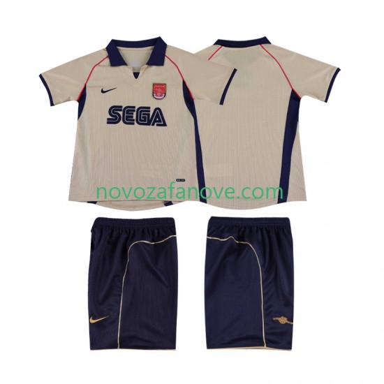 Nogometni Dres Arsenal 2001 Retro Dječji Gostujući 2002 Kratkih Rukava